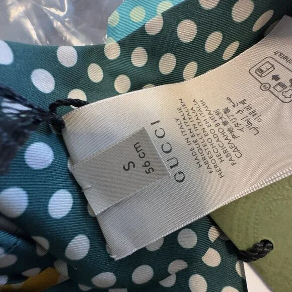 NWT GUCCI Polka Dot Headband 100% Authentic Silk Sz S display picture 1